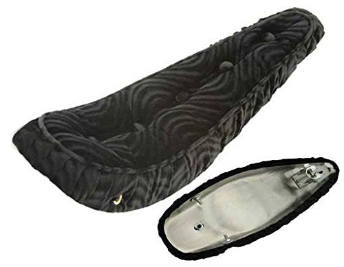 Lowrider 20'' Polo Saddle W/Button Black. Bike Seat, Bicycle Seat, Bike Part, Bicycle Part, Bike Seat, Bicycle Seat, Chopper Bik
