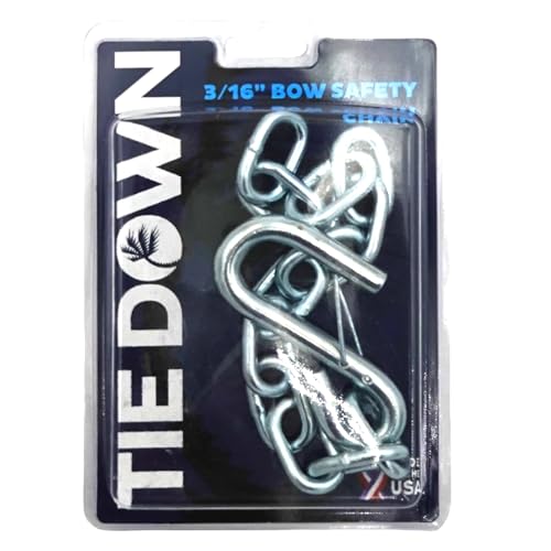 Tie Down Trailer Safety Chains With Hooks - Boat Safety Kit - 15'' Towing Chain