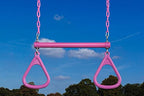 Ultimate Trapeze Bar With Rings | Pink | Compatible With Most Playsets | Easy To Install | 250Lb Capacity | Swing Hangers Not In