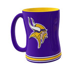 Nfl Minnesota Vikings Sculpted Ceramic Relief Mug, 14-Ounce, Purple