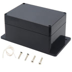 Junction Box, Zulkit Project Box Waterproof Dustproof Ip65 Abs Universal Electrical Boxes Enclosure With Fixed Ear Black 630 X 4