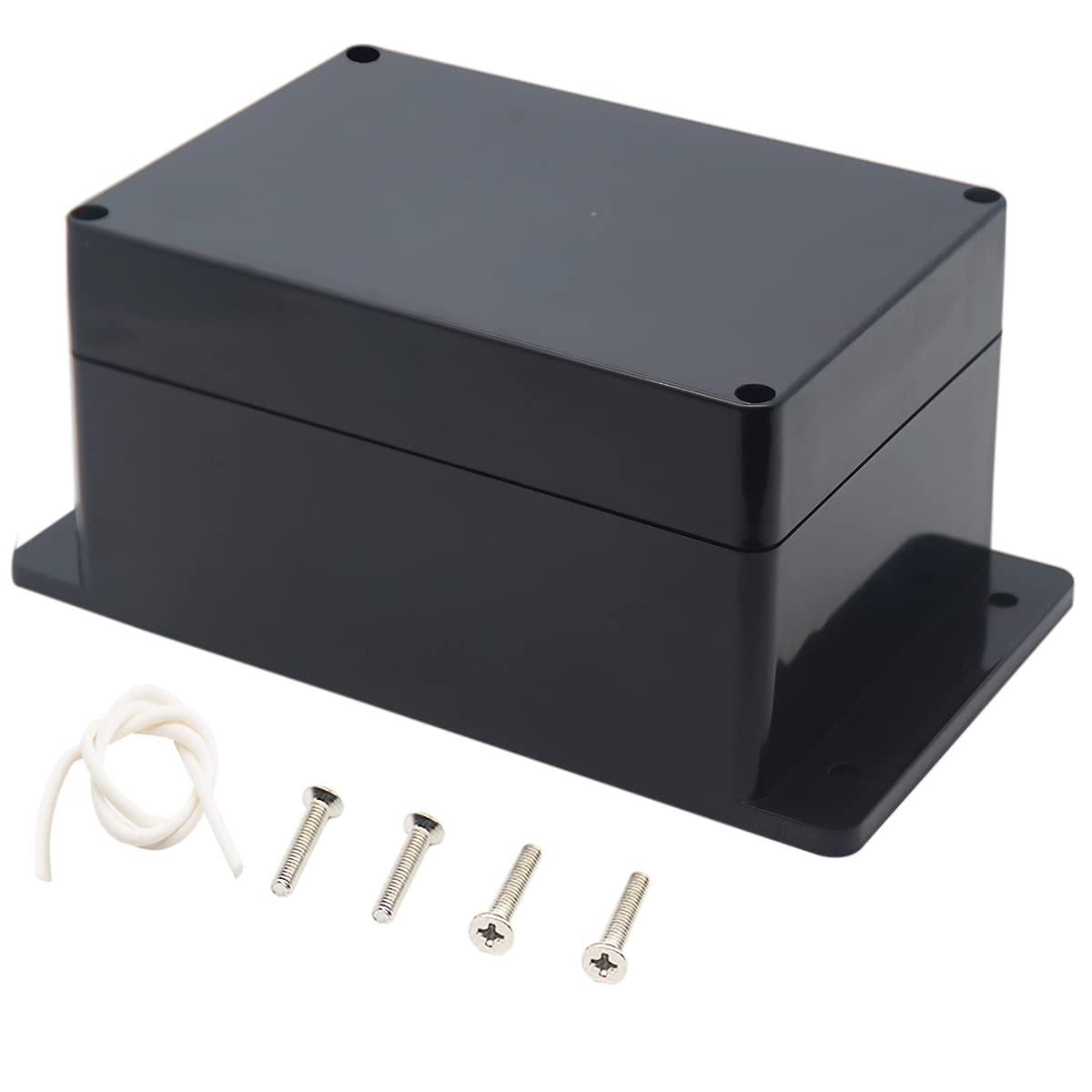 Junction Box, Zulkit Project Box Waterproof Dustproof Ip65 Abs Universal Electrical Boxes Enclosure With Fixed Ear Black 630 X 4
