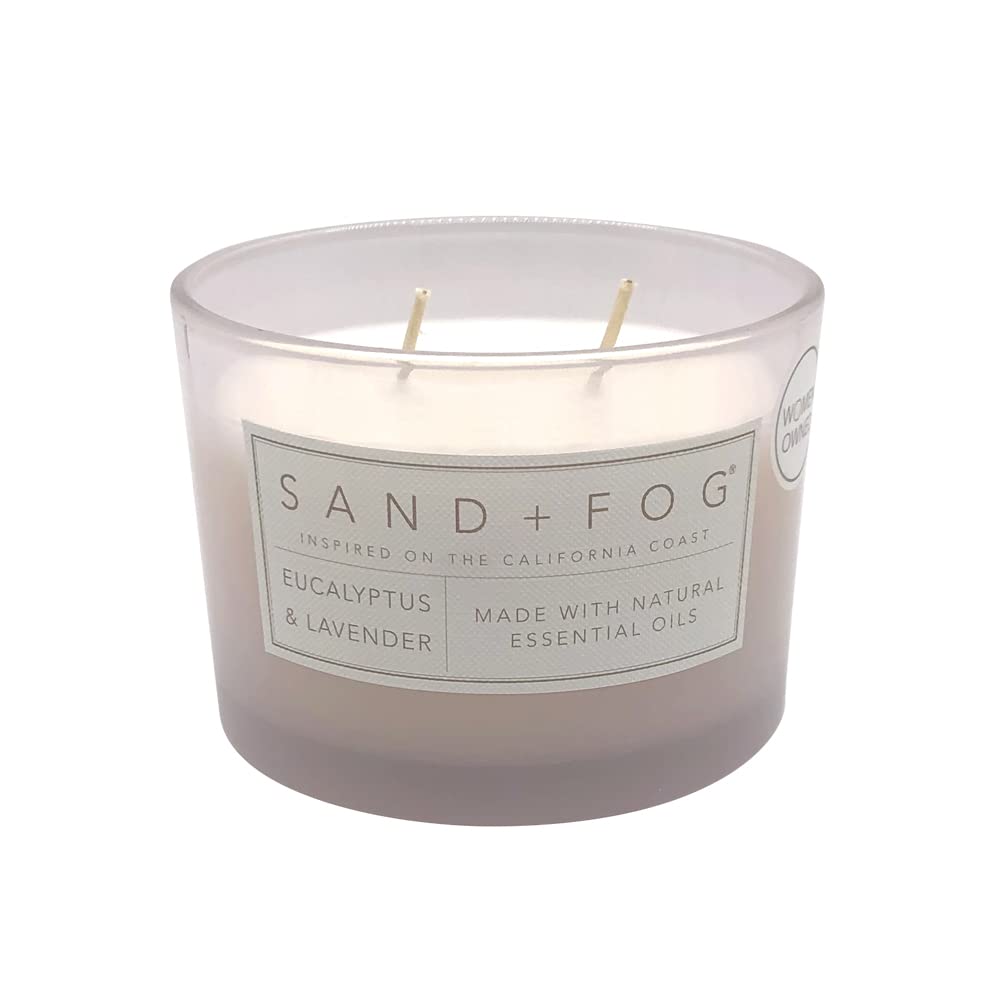 Sand  Fog Scented Candle - Eucalyptus Lavender - Additional Scents And Sizes - 100 Cotton Lead-Free Wick - Luxury Air Freshening