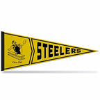 Rico Industries Nfl Football Pittsburgh Steelers Retro - Alt 12'' X 30'' Felt Wall D  Cor Pennant - Great For Home/Bed Room/Man