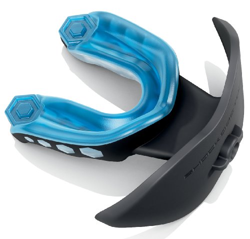Shock Doctor Gel Max Lip Guard Convertible Mouthguard (Blue And Black, Youth)