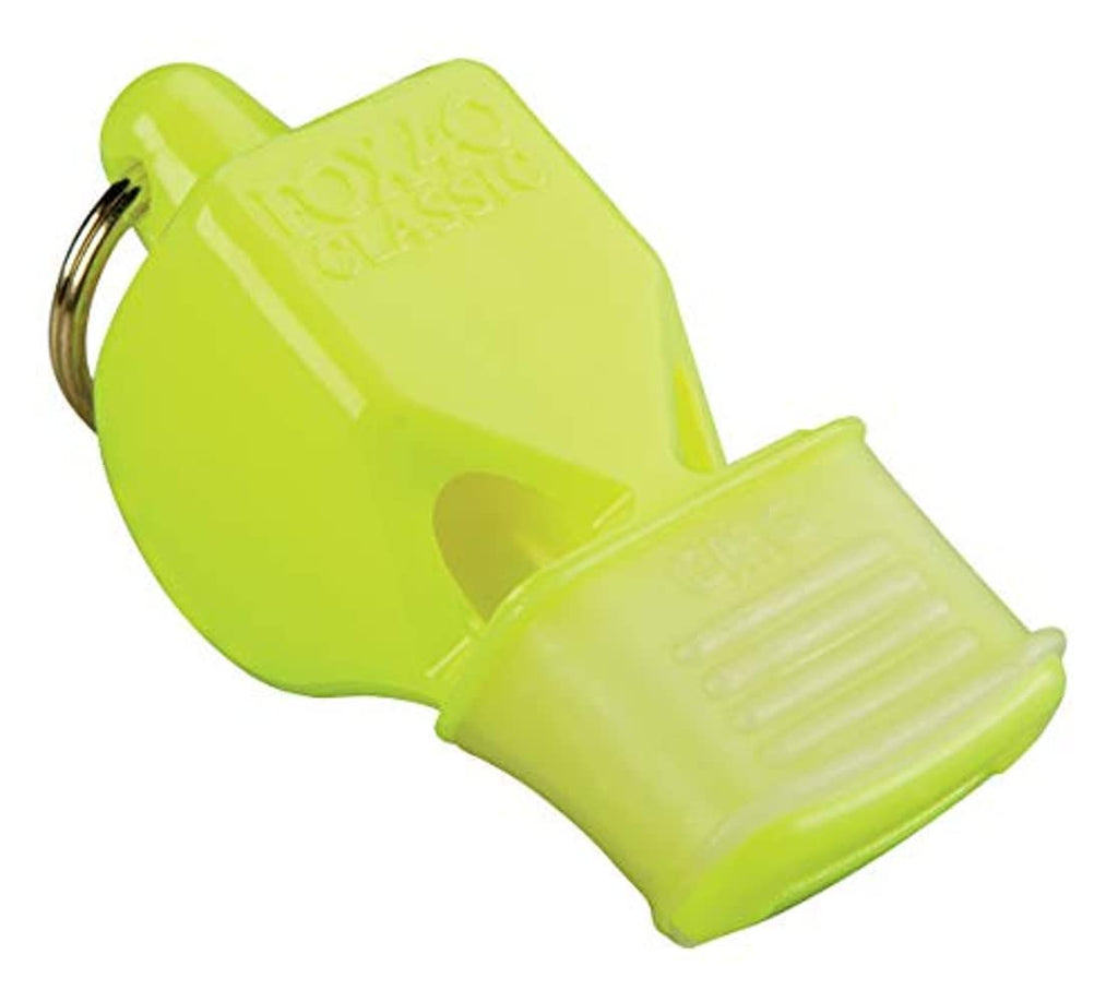 Fox 40 Classic Cmg Safety Whistle With Breakaway Lanyard Neon