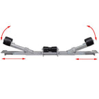 Vidaxl Adjustable Boat Trailer Bottom Support Bracket With Keel Rollers - Zinc-Coated Steel Holder Suitable For Boats From 2' 7'