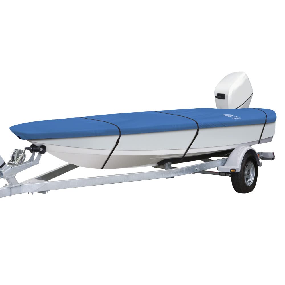 Classic Accessories Stellex All Seasons Boat Cover, Fits Boats 14' - 16' L x 75 W, Trailerable Boat Cover with Polyester Fade-Re