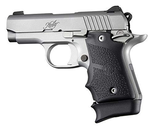Hogue Overmolded Rubber Grip For Kimber Micro 9 (Ambi Safety) With Finger Grooves, Black - 39080