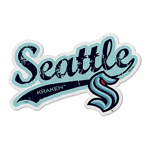 Rico Industries Nhl Seattle Kraken Distressed Shape Cut Pennant - Home And Living Room D  Cor - Soft Felt Ez To Hang