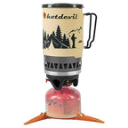 Hotdevil (1.4-Litre) Backpacking Camping Stove Portable Cooking System With Piezo Ignition, Outdoor Mini Burner Camping Stove Ki