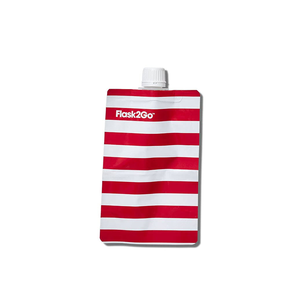 Flask2Go - The Foldable Flexible Flask For Tailgating, Camping, And Concerts, 2-Pack, Stars  Stripes