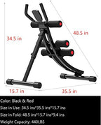 Fitlaya Fitness Core & Abdominal Trainers Ab Workout Machine Home Gym Strength Training Ab Cruncher Foldable Fitness Equipment (