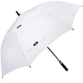 G4Free 62 Inch Automatic Open Golf Umbrella Extra Large Oversize Double Canopy Vented Windproof Waterproof Stick Umbrellas(White