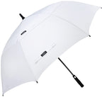 G4Free 62 Inch Automatic Open Golf Umbrella Extra Large Oversize Double Canopy Vented Windproof Waterproof Stick Umbrellas(White
