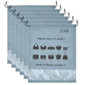 B11 Women Handbag Covers Storage Bag Dust Cover Large Size (Set Of 6 Pcs) 18X22 Inch, Grey Bags With Plastic Clear Window