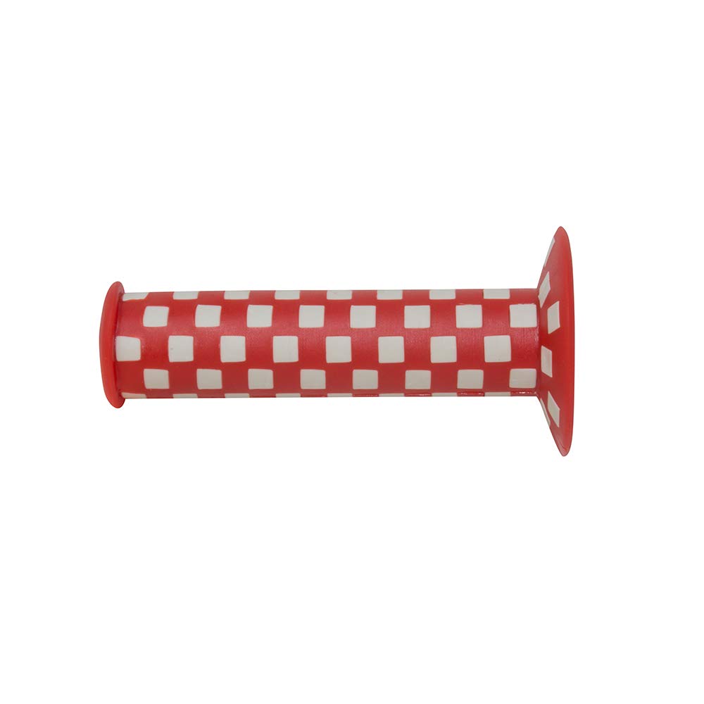 Fenix Vintage Checkered Bmx Bicycle Grips, (Red/White)