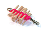 Redvex Paracord Golf Tee Holder - Pink - Holds 10 Golf Tees