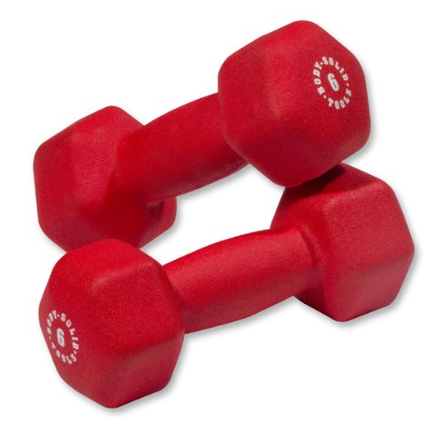 Body-Solid Tools (Bstnd6Pr) Neoprene Dumbbell For Weight And Aerobic Training, Pilates & Physical Therapy, Hand Weights Set For 