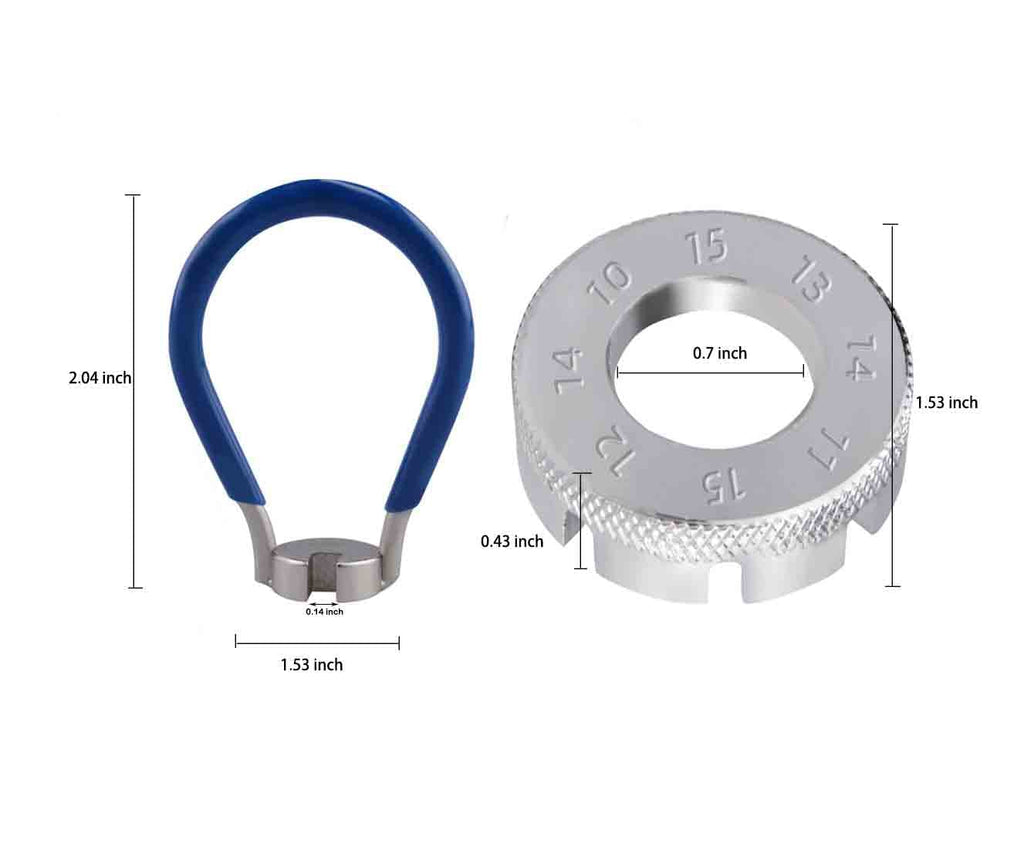 Letusport Bike Spoke Adjustment Wrench Bicycle Rim Truing Tool Set Of 2 (Silver And Blue)