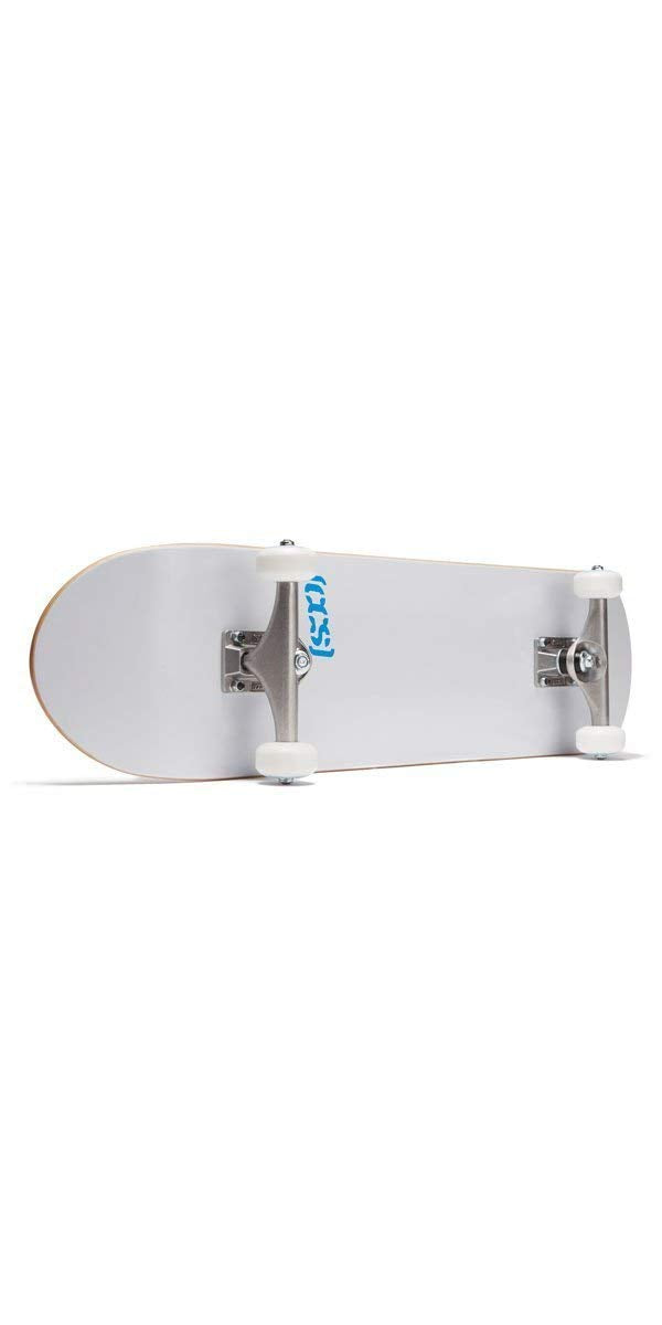 [Ccs] Logo Skateboard Complete White 8.50'' - Maple Wood - Professional Grade - Fully Assembled With Skate Tool And Stickers - A
