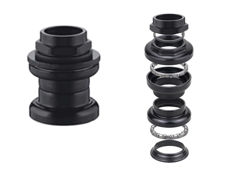 Cdhpower 8Pcs 1'' Threaded Bicycle Headset Combo- Gas Motorized Bicycle (Black)