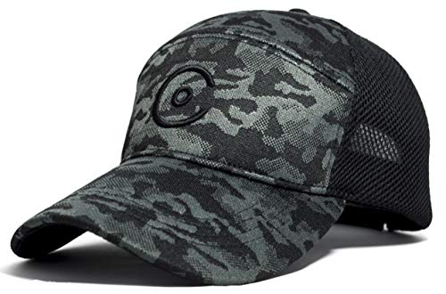 Coreteq Camouflage Casual Baseball Trucker Cap Half Net Mesh Free Size Unisex (Pack Of 1) (Smokey Grey, Fs)