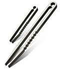 Canku 2Pcs Mini Tweezers Portable Titanium Alloy Edc Survival Camping Outdoor Travel Tool(Silver)