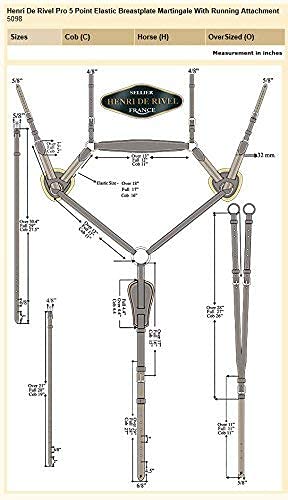 Henri De Rivel Hdr Pro 5 Point Elastic Breastplate Oversize Black