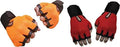 Alliedsales Sg35M A Set Of 2 Red And Orange Netted Gym And Fitness Gloves Combo With Wrist Support