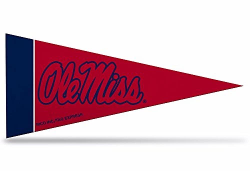 Rico Industries Ncaa Mississippi Ole Miss Rebels 8-Piece 4-Inch By 9-Inch Classic Mini Pennant D  Cor Set