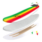 WAVESTORM Classic Soft Top Foam 8ft Surfboard (Rasta