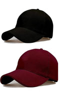 Selloria MenS Acrylic Brand A Combo Pack Of 2 Stylish Sport Inspire + Baseball.Cap For Baseball Caps Plain Adjustable Mens And 