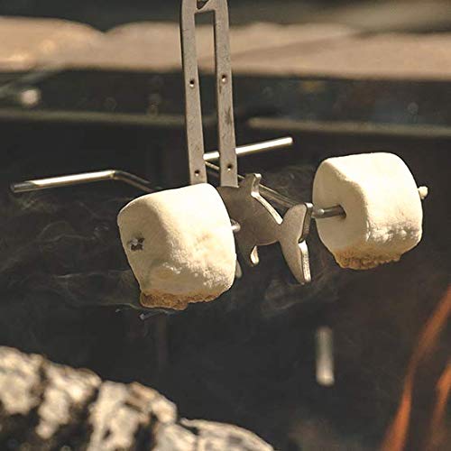 Firebuggz Camping Accessories -Campfire Fishing Pole Roaster - Funny Marshmallow And Hot Dog Roasting Sticks For Campfire, Blue
