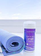 Yoga Wipes For Body And Mat - Natural Lavender And Tea Tree - 45 Wipes In Resealable Canister - By Jasmine Seven - For Home, Stu