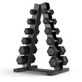 Epic Fitness 210-Pound Hex Dumbbell Set With Heavy Duty A-Frame Rack