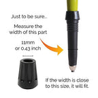 4 Pcs Replacement Rubber Trekking Pole Tips For Standard Hiking Poles