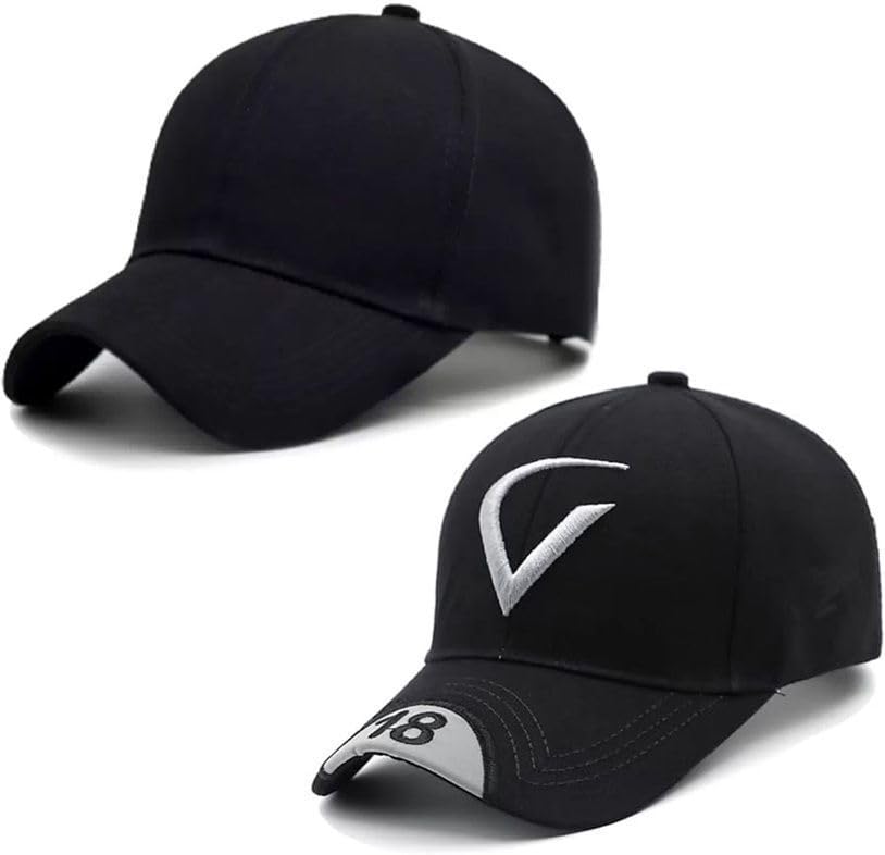 Goodfriends Unisex Baseball Cap Black Free Size Cotton For Sports And Casual Outdoor All Seasons Adjustable Sport Theme