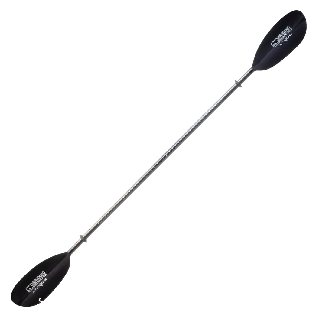 BENDING BRANCHES Angler Ace Snap-Button Kayak Fishing Paddle - Lightweight Carbon Shaft, Carbon-Reinforced Nylon Blades, 2-Piece