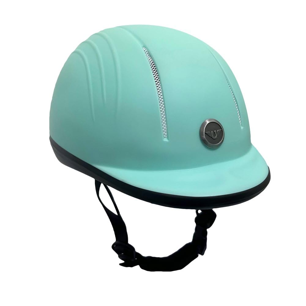 TuffRider Starter Basic Horse Riding Helmet | Comfortable Protective Equestrian Head Gear - SEI Certified - Limeade - M