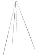 Sutekus Camping Tripod Camp Fire Tripod Portable Campfire Cooking Dutch Oven Tripod And Lantern Hanger Silver