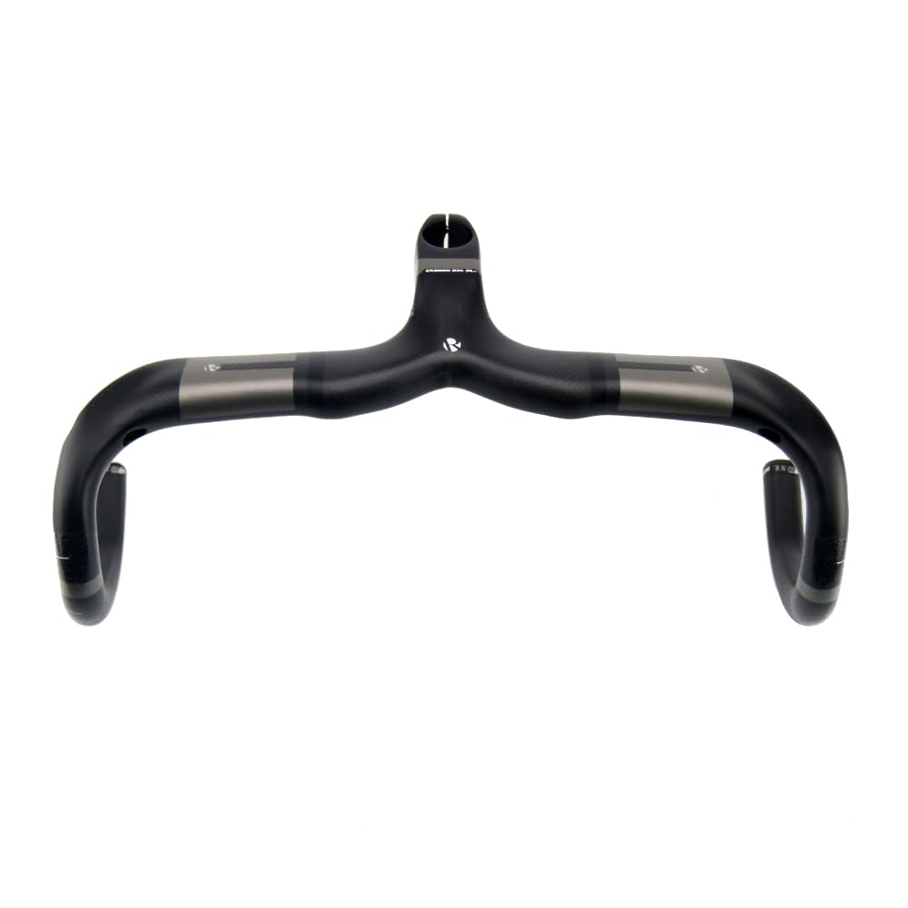 Road Bike Carbon Handlebars Integrated Stem Aero Handlebars For Road Bike 1-1/8 Internla Routing Integrated Carbon Road Handleba