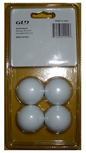 Fat Cat Foosball/Soccer Game Table Soccer Balls: 36 mm Regulation Size Foosballs, Solid White, 4 Pack