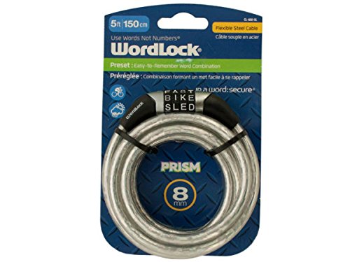 bulk buys WordLock 8mm Prism Flexible Steel Cable Bike Lock  Pack of 6
