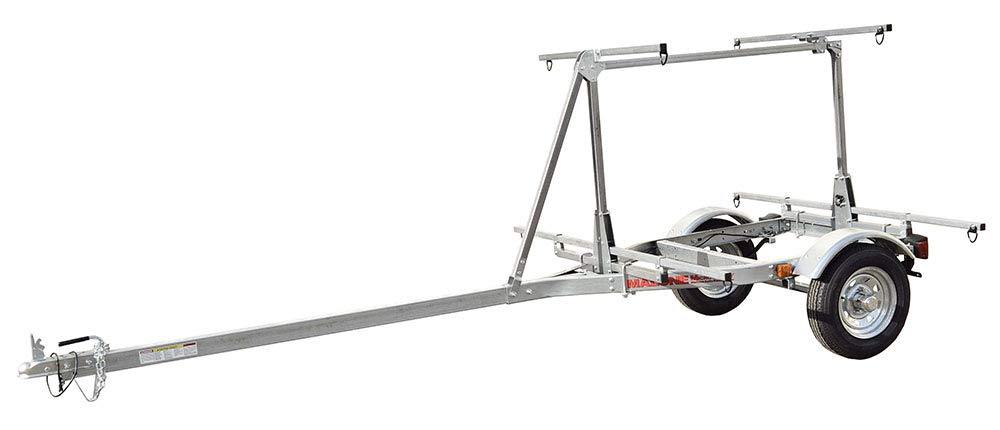 Malone MPG464-LBT MicroSport LowBed 2 Kayak Trailer with 2nd Tier | 20 / 800 lbs Capacity | Fully Submersible | 22 Crossbar to 