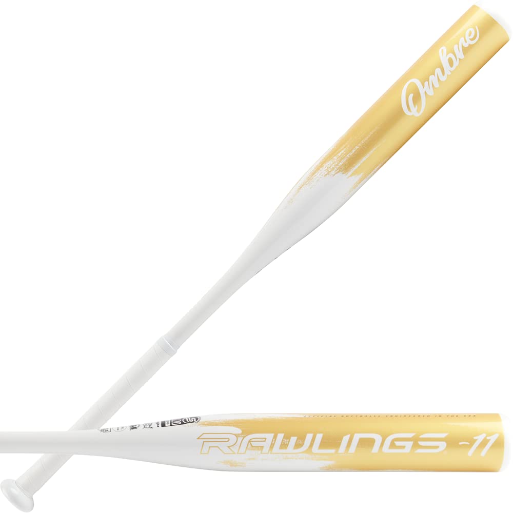 Rawlings Ombre Fastpitch Softball Bat | -11 | 1 Pc. Aluminum | Gold | 30 Inch