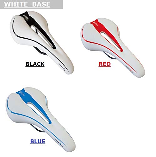 Gorix Bike Saddle Seat Comfortable Cushion With Rail Mountain Road Bicycle For Men And Women (Gx-C19) (Red   White)