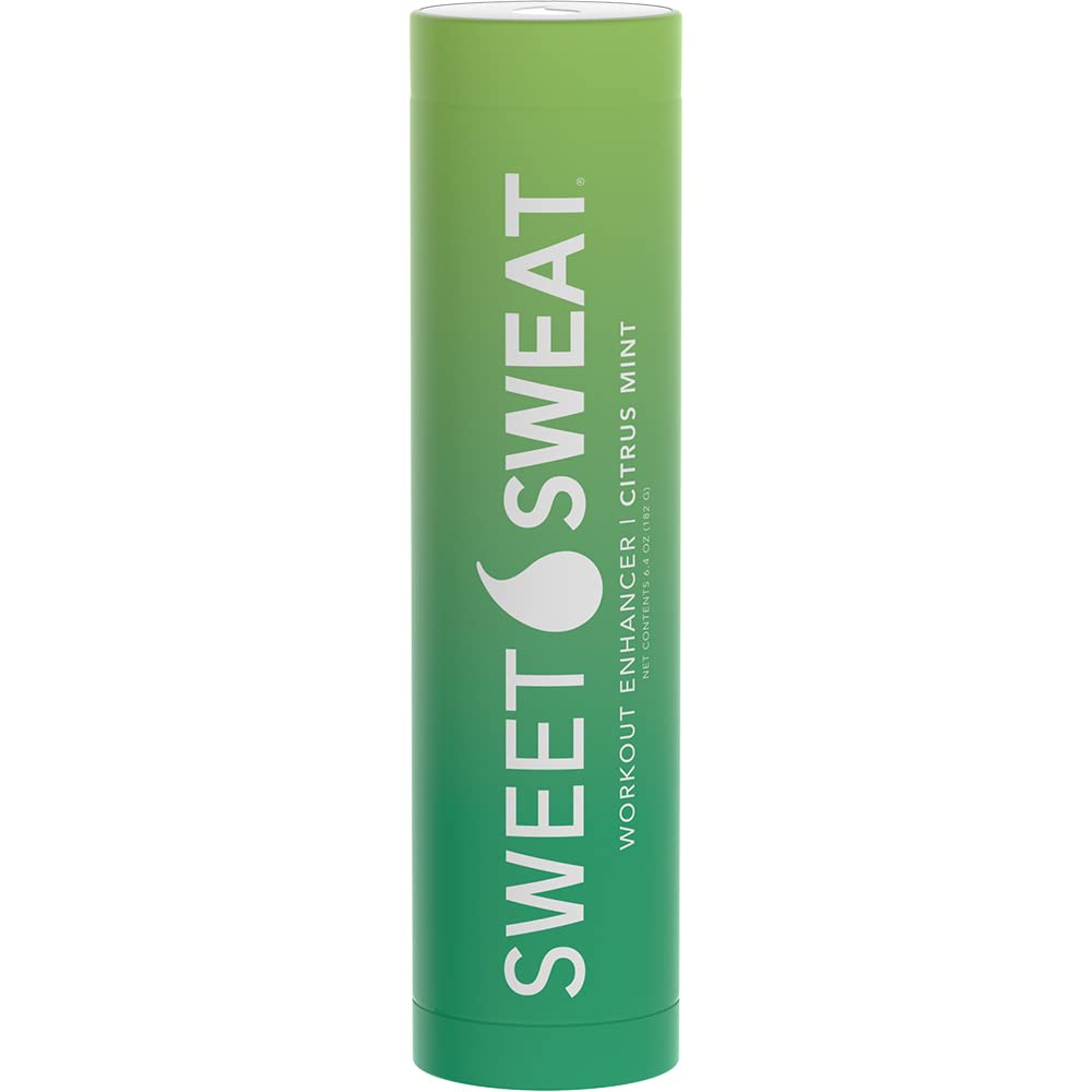 Sports Research Sweet Sweat Citrus Mint Workout Enhancer Gel to Maximize Your Exercise & Sweat Faster - 6.4oz Stick