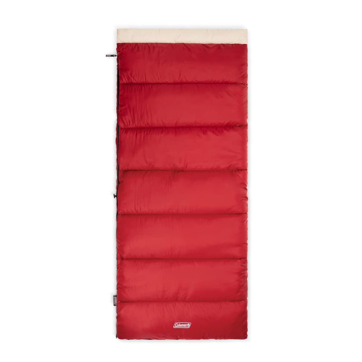 Coleman Flatlands 30/40/50F Sleeping Bag, Made from 100% Recycled Material, Big & Tall Options, Cool-Weather Sleeping Bag for Ca