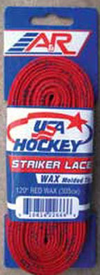 A&R Sports Usa Waxed Hockey Laces, 84-Inch, Red